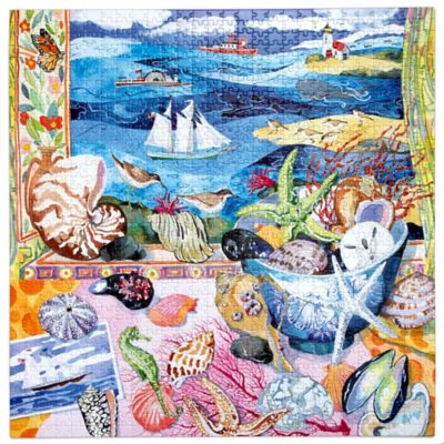 Image showing 2 th eeBoo Piece & Love: Seashells by the Shore - 1000 pc. Puzzle