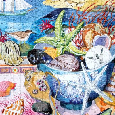 Image showing 5 th eeBoo Piece & Love: Seashells by the Shore - 1000 pc. Puzzle