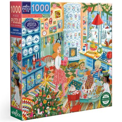 eeBoo Piece & Love Swedish Holiday Kitchen, 1000 pc. Puzzle