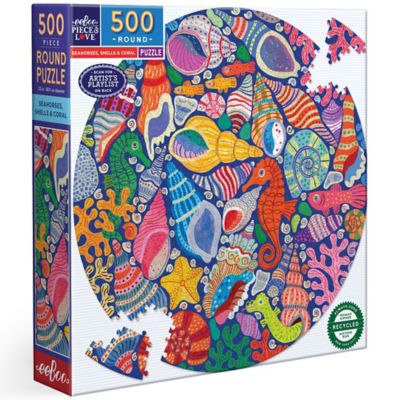 eeBoo pc. & Love: Seahorses, Shells & Coral - 500 pc. Puzzle