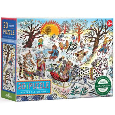 eeBoo 20 pc. Puzzle, Winter Sleigh Ride