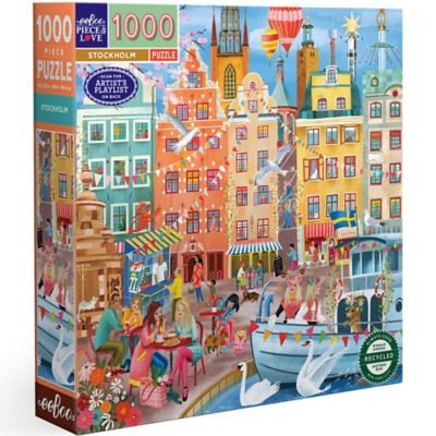 eeBoo Piece & Love Stockholm, 1000 pc. Puzzle
