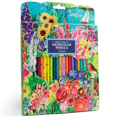 eeBoo Watercolor Pencils: Seaside Garden - 24 pc.
