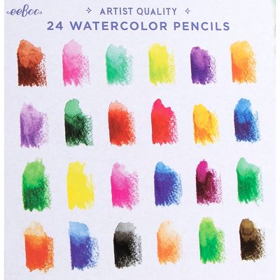 Image showing 5 th eeBoo Watercolor Pencils: Seaside Garden - 24 pc.