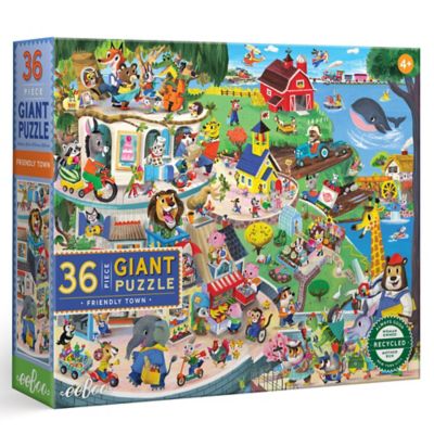 eeBoo Giant Puzzle: Friendly Town, 36 pc.