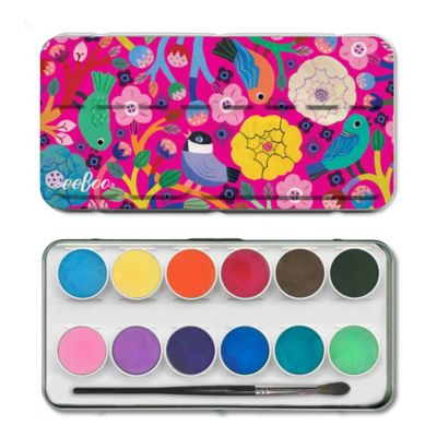Image showing 2 th eeBoo Watercolors Paint Set, Birds in Fuchsia