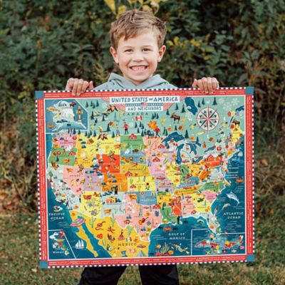 Image showing  Giant Puzzle: USA Map, 48 pc.