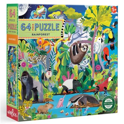 eeBoo 64 pc. Puzzle: Rainforest