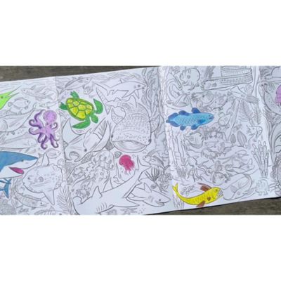 Image showing 5 th eeBoo Fold-Out Coloring Book: Under the Sea
