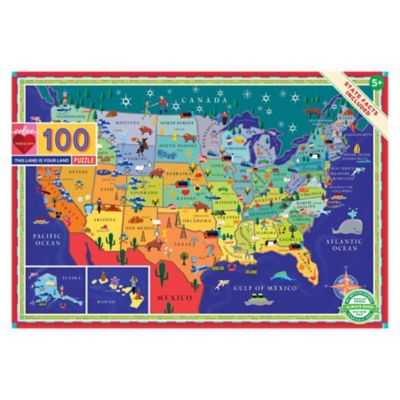 Image showing 1 th eeBoo This Land is Your Land 2nd Edition 100 pc. Puzzle