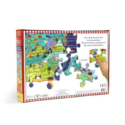 Image showing 8 th eeBoo This Land is Your Land 2nd Edition 100 pc. Puzzle