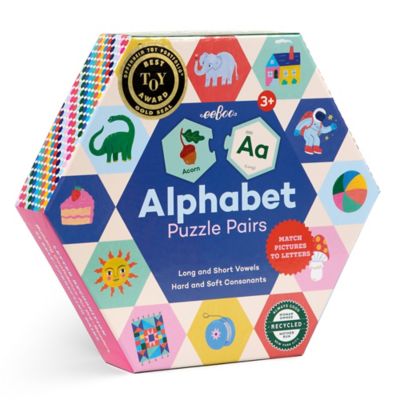 eeBoo Hexagon Puzzle Pairs, Alphabet