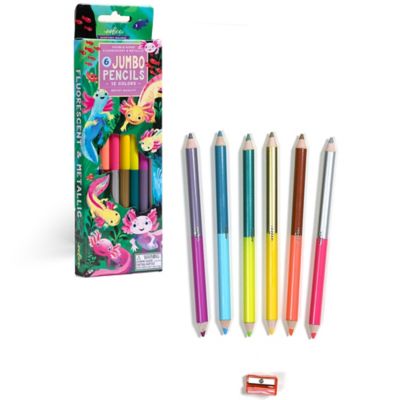 Image showing 5 th eeBoo Jumbo Double Pencils: Axolotl