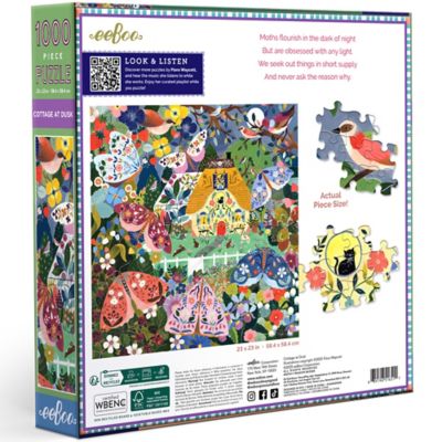 Image showing 1 th eeBoo Piece & Love: Cottage At Dusk - 1000 pc. Puzzle