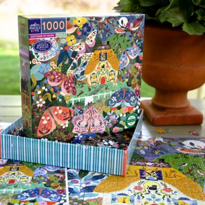 Image showing 3 th eeBoo Piece & Love: Cottage At Dusk - 1000 pc. Puzzle