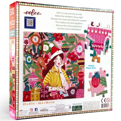 Image showing  Piece & Love, Ms. Santa's Reindeer, 500 pc. Puzzle