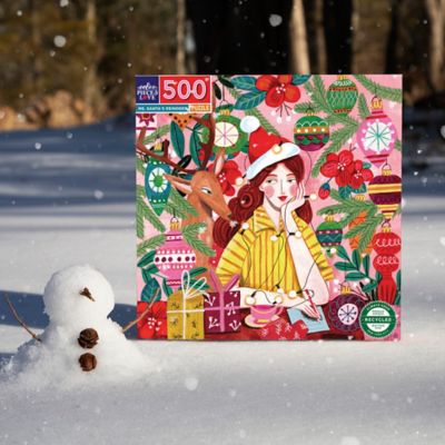 Image showing  Piece & Love, Ms. Santa's Reindeer, 500 pc. Puzzle