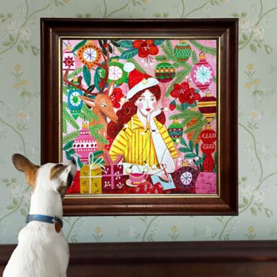 Image showing  Piece & Love, Ms. Santa's Reindeer, 500 pc. Puzzle