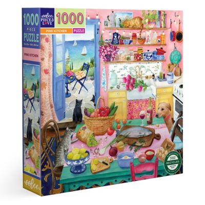 eeBoo Piece & Love: Pink Kitchen - 1000 pc. Puzzle