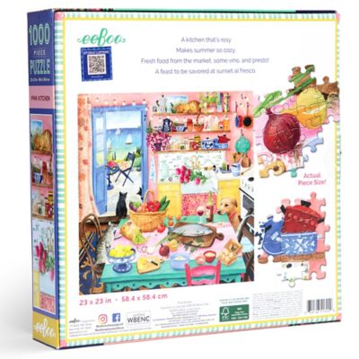 Image showing 1 th eeBoo Piece & Love: Pink Kitchen - 1000 pc. Puzzle
