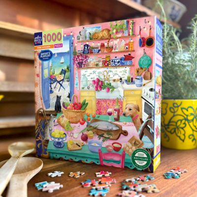 Image showing 3 th eeBoo Piece & Love: Pink Kitchen - 1000 pc. Puzzle
