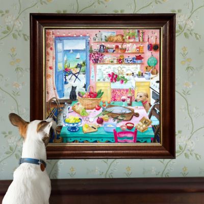 Image showing 4 th eeBoo Piece & Love: Pink Kitchen - 1000 pc. Puzzle