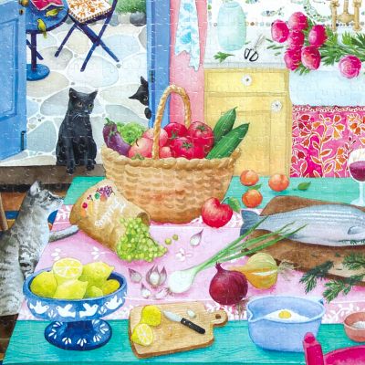 Image showing 5 th eeBoo Piece & Love: Pink Kitchen - 1000 pc. Puzzle