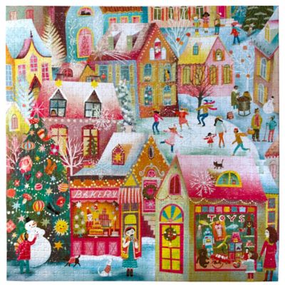 Image showing 2 th eeBoo pc. & Love, Holiday Village, 1000 pc. Puzzle