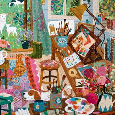 Image showing 6 th eeBoo pc. & Love: Artist's Cottage, 1000 pc. Puzzle