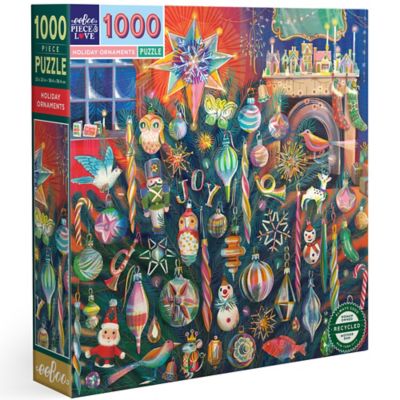 eeBoo Piece & Love, Holiday Ornaments, 1000 pc. Puzzle