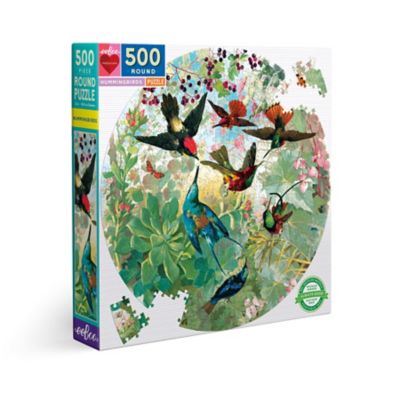 eeBoo Hummingbirds 500 pc. Round Puzzle
