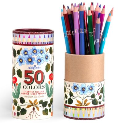 eeBoo pc. & Love: Double-Sided Colored Pencils - Flora's - 25 pc. Set
