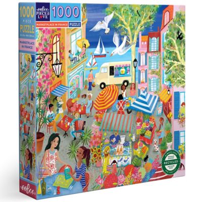 eeBoo Piece & Love: Marketplace In France - 1000 pc. Puzzle