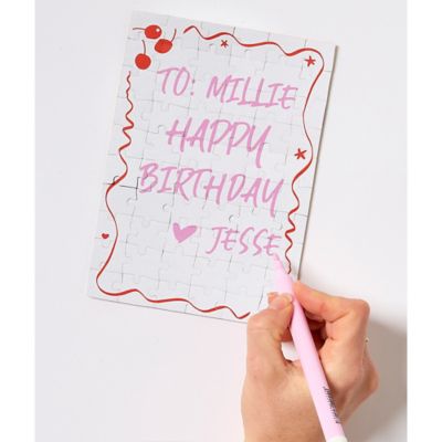 Image showing  Jigsaw Greeting Card Puzzle - Sweet Birthday