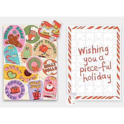 Image showing 5 th Hinkler Jigsaw Greeting Card Puzzle - Happy Holiday