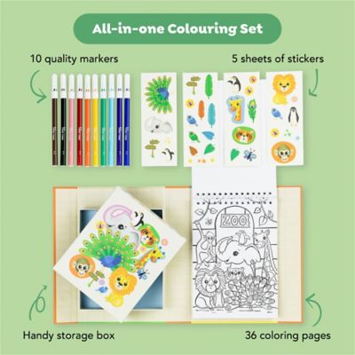 Image showing  Coloring Set, Zoo