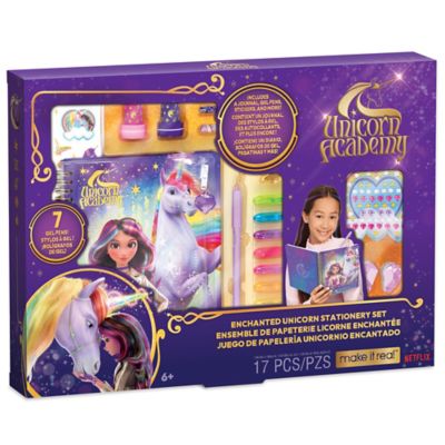 Make It Real Unicorn Academy: Enchanted Unicorn Stationery Set