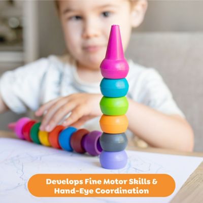 Image showing  Stackable Crayons: Retro Rainbow