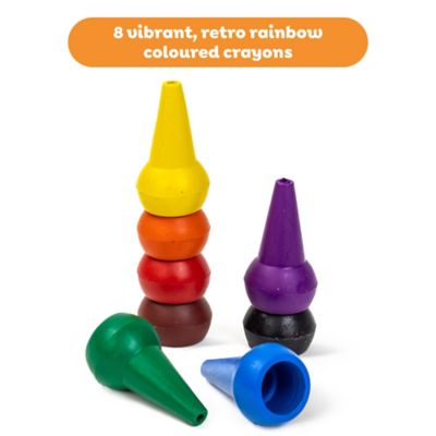 Image showing  Stackable Crayons: Retro Rainbow