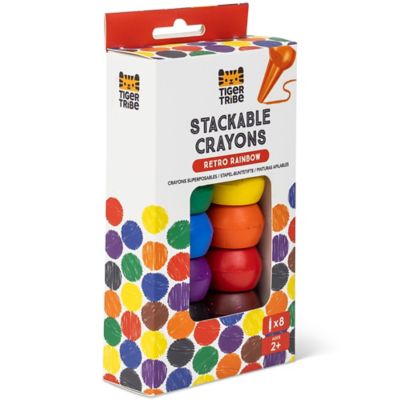 Image showing 6 th Tiger Tribe Stackable Crayons: Retro Rainbow