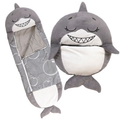 Image showing  Happy Nappers: Pillow & Sleepy Sack: Med - Grey Shark
