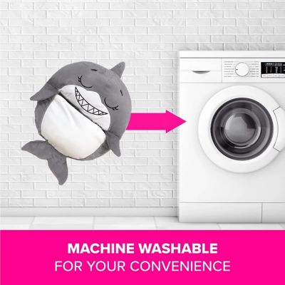 Image showing  Happy Nappers: Pillow & Sleepy Sack: Med - Grey Shark