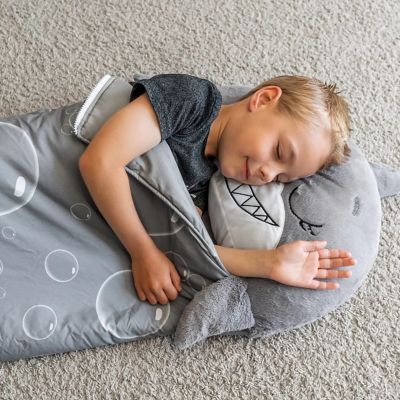 Image showing 7 th Idea Tank Happy Nappers: Pillow & Sleepy Sack: Med - Grey Shark