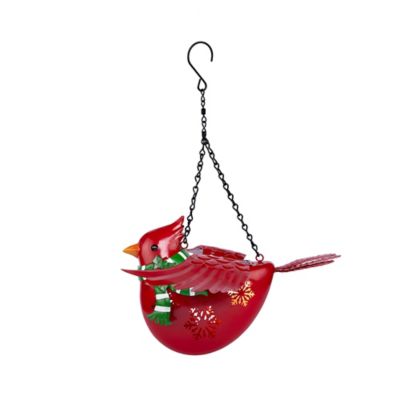 Red Shed 16.5 in. Christmas Cardinal Solar Light