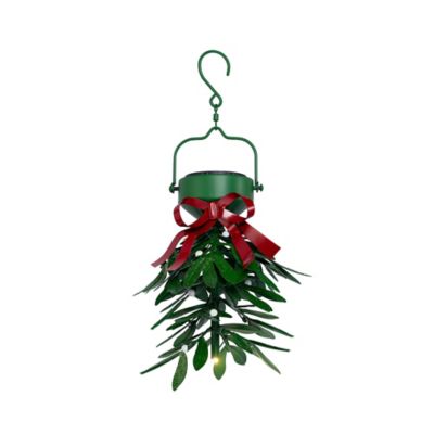 Red Shed 15.75 in. Christmas Mistletoe Solar Light