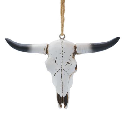 Red Shed Skull Christmas Ornament, 5 in.