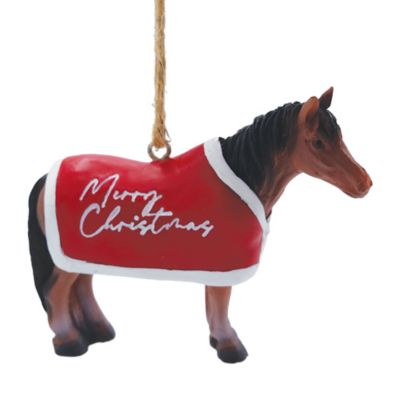 Red Shed Horse Christmas Ornament, 3 in.