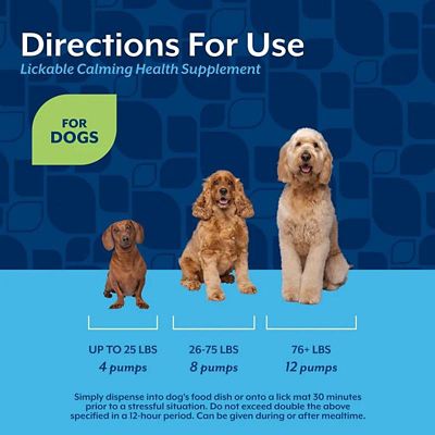 Image showing  Lickable Calming Health Supplement for Dogs, Peanut Butter Flavor, 6.4 fl. oz.