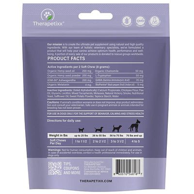 Image showing  Calming Hemp Oil + KSM-66 Ashwagandha Soft Chews for Dogs, 60 ct.