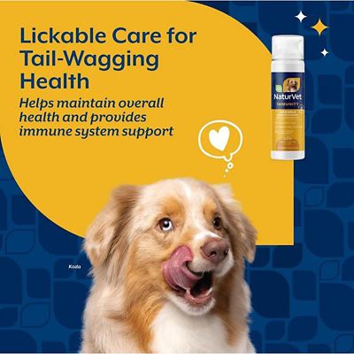 Image showing  Lickable Multi-Vitamin Immunity Food Supplement for Dogs, Peanut Butter Flavor, 6.4 fl. oz.